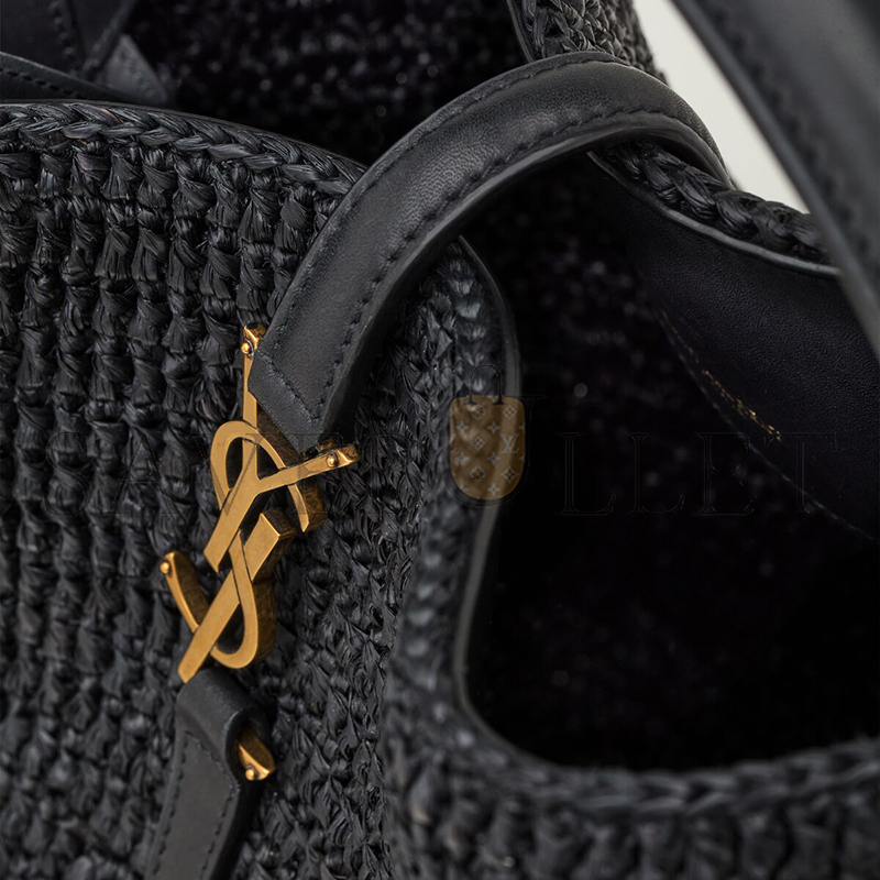 YSL LE 37 IN WOVEN RAFFIA AND VEGETABLE-TANNED LEATHER 773991GAAEC1000 (20*25*16cm) YSL LE 37 IN WOVEN RAFFIA AND VEGETABLE-TANNED LEATHER 773991GAAEC1000 (20*25*16cm)